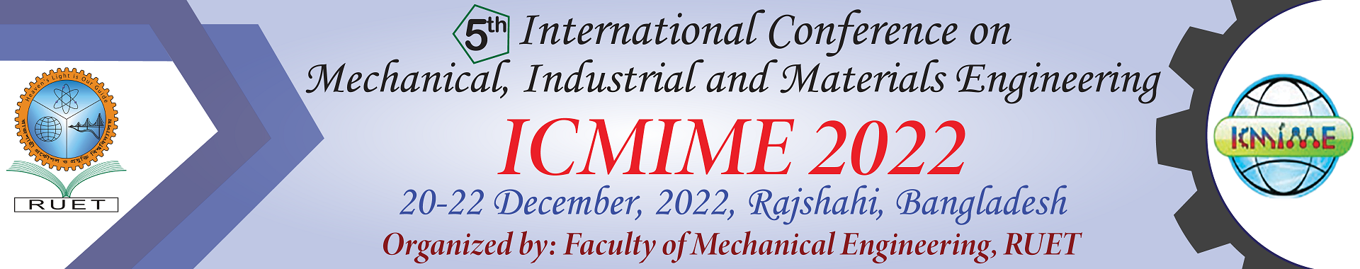 International Conference on Mechanical, Industrial and Materials Engineering banner